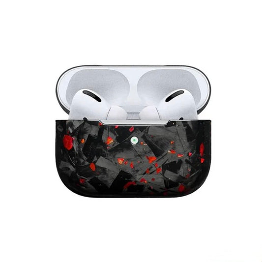 Inferno Red Forged Carbon AirPod Cases