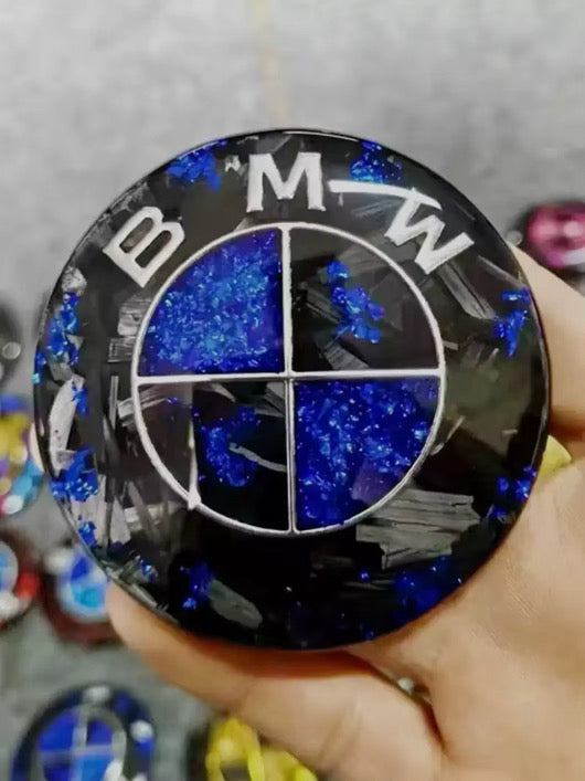 Blue forged Carbon BMW emblem V2