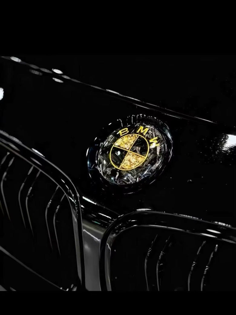 Gold forged Carbon BMW Emblems