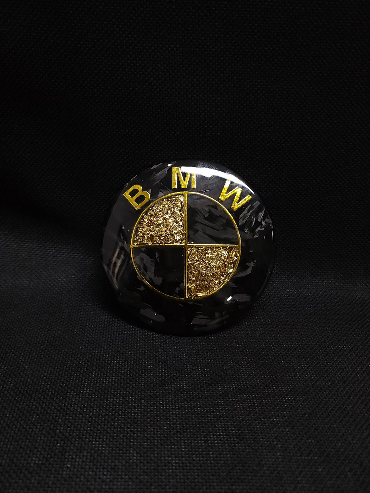 Gold forged Carbon BMW Emblems