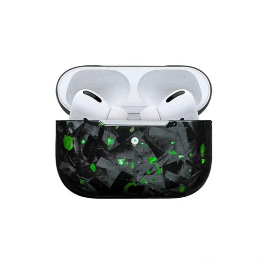 Emerald Green Forged Carbon AirPod Cases