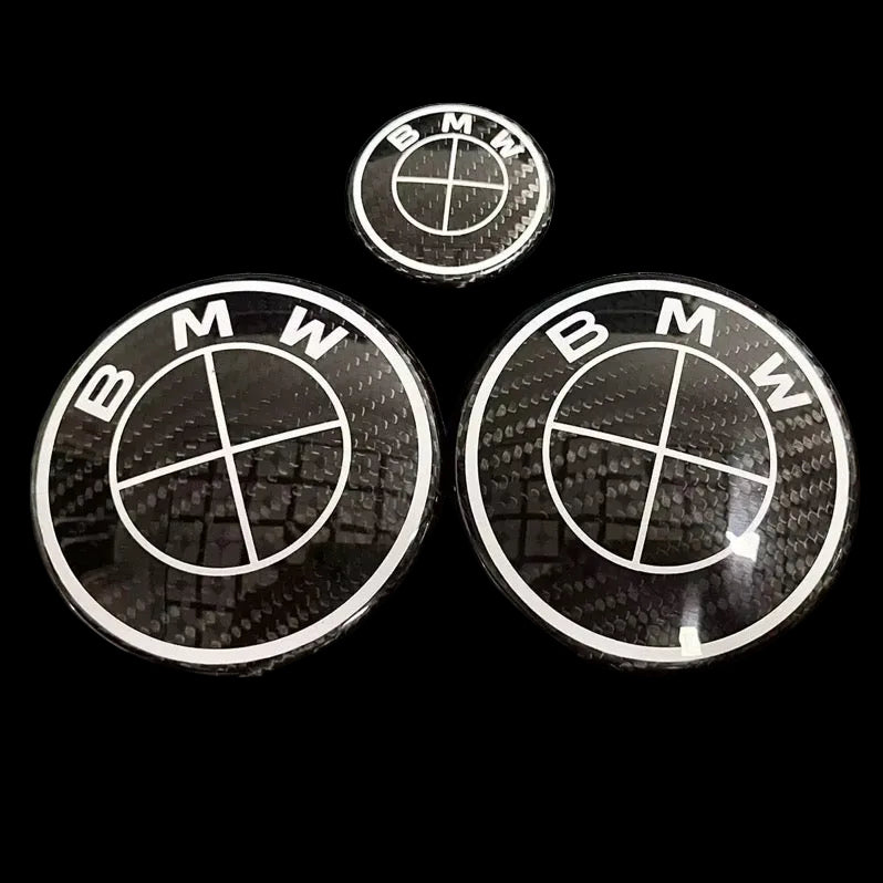 Carbon fibre BMW emblem V1